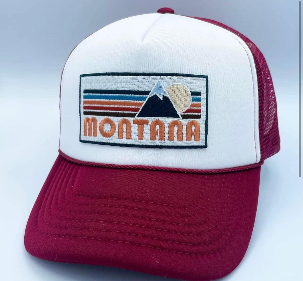 Montana Maroon Trucker Hat