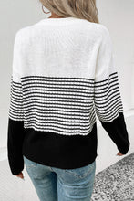 Load image into Gallery viewer, Striped Drop Shoulder Sweater