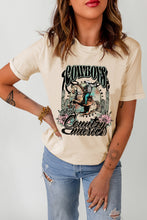Load image into Gallery viewer, Short Sleeve Round Neck Cowboy Graphic Tee