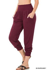 Burgundy High Waisted Jogger
