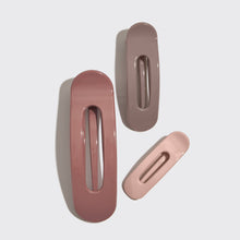 Load image into Gallery viewer, Flat Lay Claw Clip 3pc Flat - Ultra Glossy Terracotta