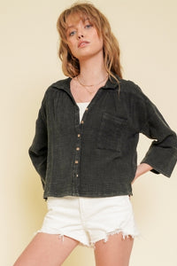 Wright Boxy Crop Shirt