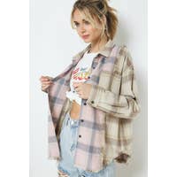 Load image into Gallery viewer, Reese Mixed Plaid Boyfriend Shirt
