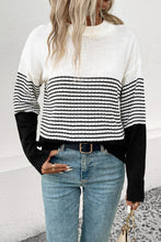 Load image into Gallery viewer, Striped Drop Shoulder Sweater