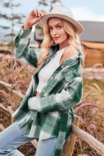 Load image into Gallery viewer, Plaid Collared Neck Bow Front Long Sleeve Jacket