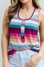 Load image into Gallery viewer, Heimish Love Me For Me Full Size Multicolored Striped Top