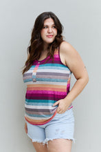 Load image into Gallery viewer, Heimish Love Me For Me Full Size Multicolored Striped Top