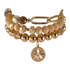 Beige Starburst Stretch Bracelet