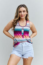Load image into Gallery viewer, Heimish Love Me For Me Full Size Multicolored Striped Top