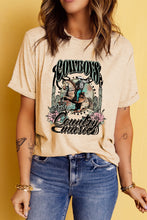 Load image into Gallery viewer, Short Sleeve Round Neck Cowboy Graphic Tee