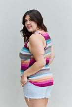 Load image into Gallery viewer, Heimish Love Me For Me Full Size Multicolored Striped Top