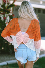 Load image into Gallery viewer, Openwork V-Neck Dropped Shoulder Blouse